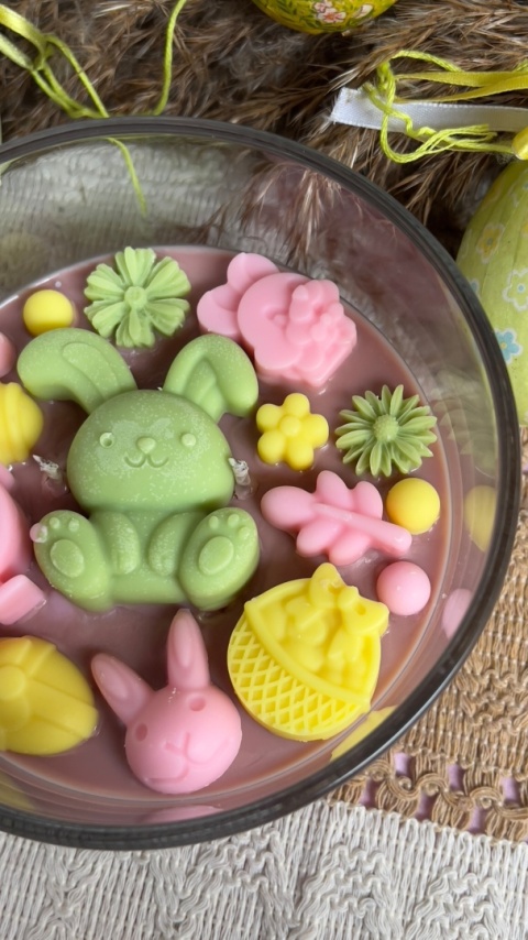 Duża Świeca Wielkanocna Pastelowy Królik